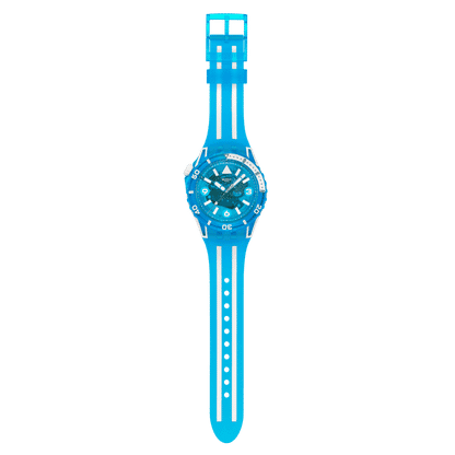 Swatch Scubaqua SSCU09S100 Armbanduhr Blau • Bioceramic-Gehäuse • Leuchtende Zeiger & Indizes, Bild 4