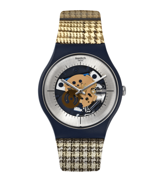 Swatch Watch My Fabric SUON129 Herren Armbanduhr Mehrfarbig • Gewebtes Armband • Originales Swatch Design