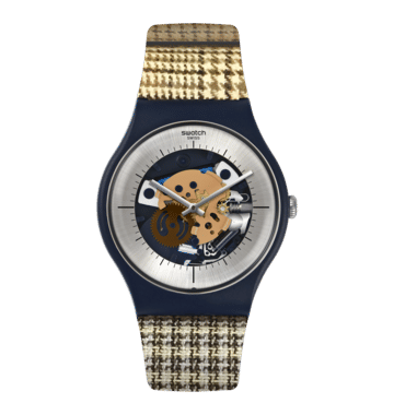 Swatch Watch My Fabric SUON129 Herren Armbanduhr Mehrfarbig • Gewebtes Armband • Originales Swatch Design, Bild 4