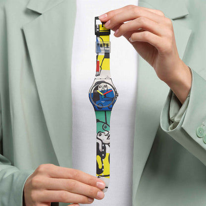 Swatch Originals Large SUOZ363 Armbanduhr Schwarz • Swatch x Tate Gallery Collection • Künstler-Zifferblatt, Bild 2