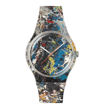 Swatch Originals Large SUOZ366 Pollock's Alchemy Armbanduhr Transparent • Transparentes Gehäuse • Swatch x Guggenheim