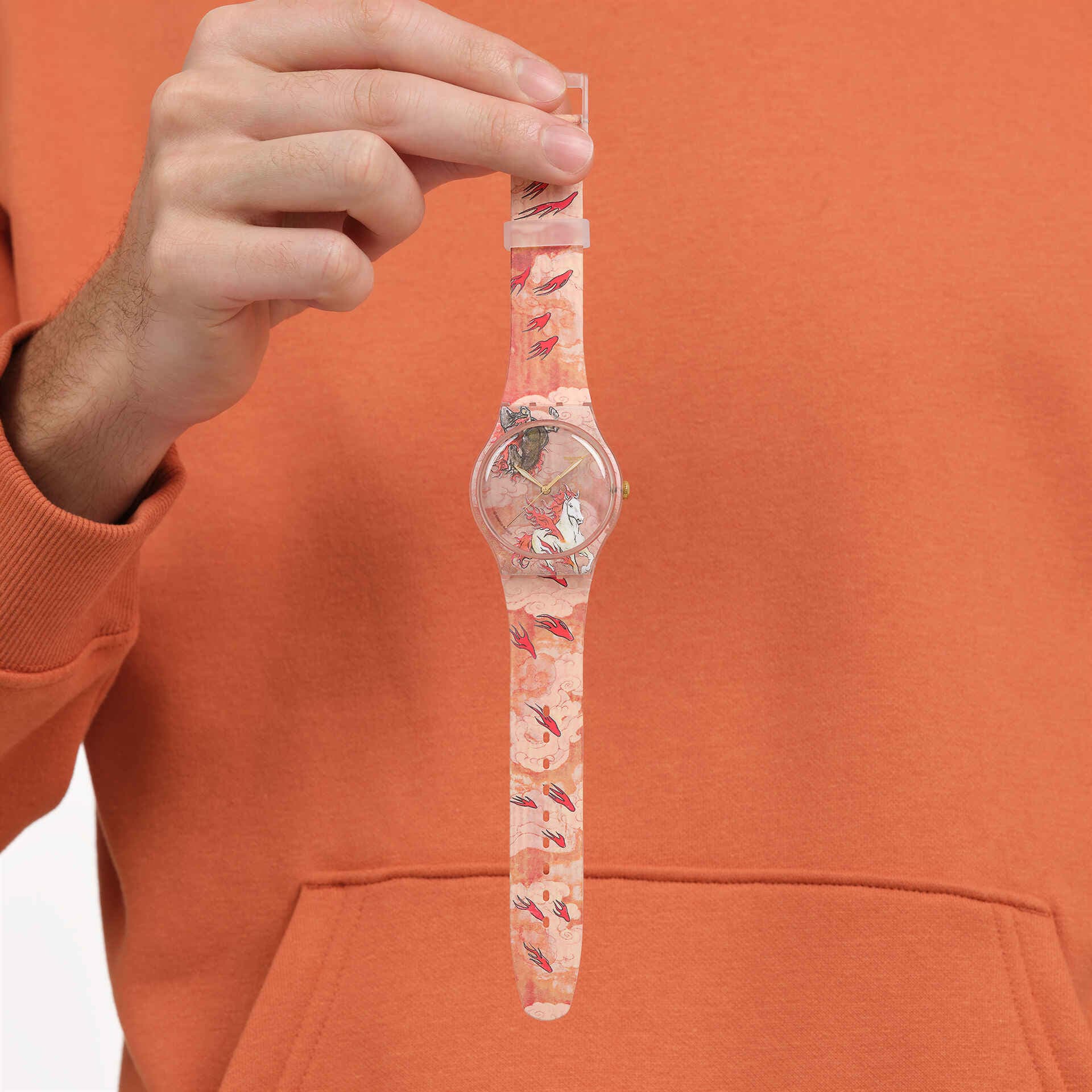 Swatch Originals Large SUOZ369 Riding the clouds Armbanduhr Mehrfarbig • Chinesisches Kunstdesign • Unikat-Kollektion, Bild 6