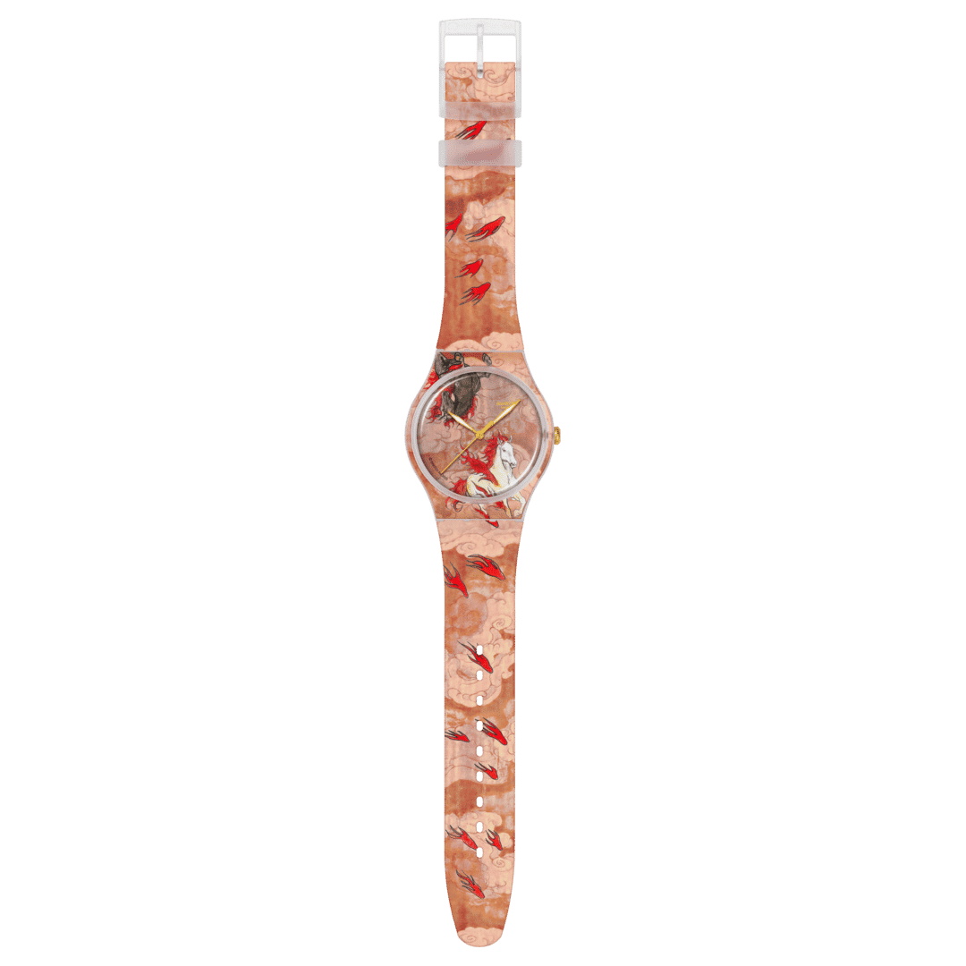Swatch Originals Large SUOZ369 Riding the clouds Armbanduhr Mehrfarbig • Chinesisches Kunstdesign • Unikat-Kollektion, Bild 5
