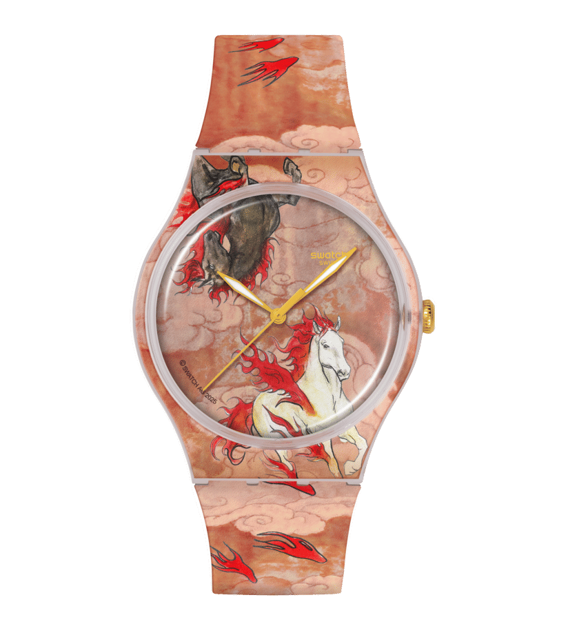 Swatch Originals Large SUOZ369 Riding the clouds Armbanduhr Mehrfarbig • Chinesisches Kunstdesign • Unikat-Kollektion