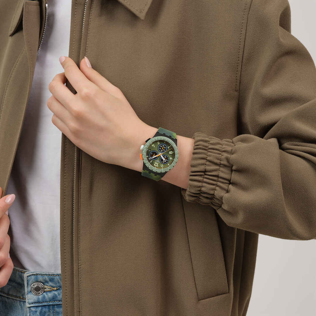 Swatch New Chrono Plastic SUSB423 Midday Camo Herrenuhr • Chronograph • Camouflage-Design, Bild 7