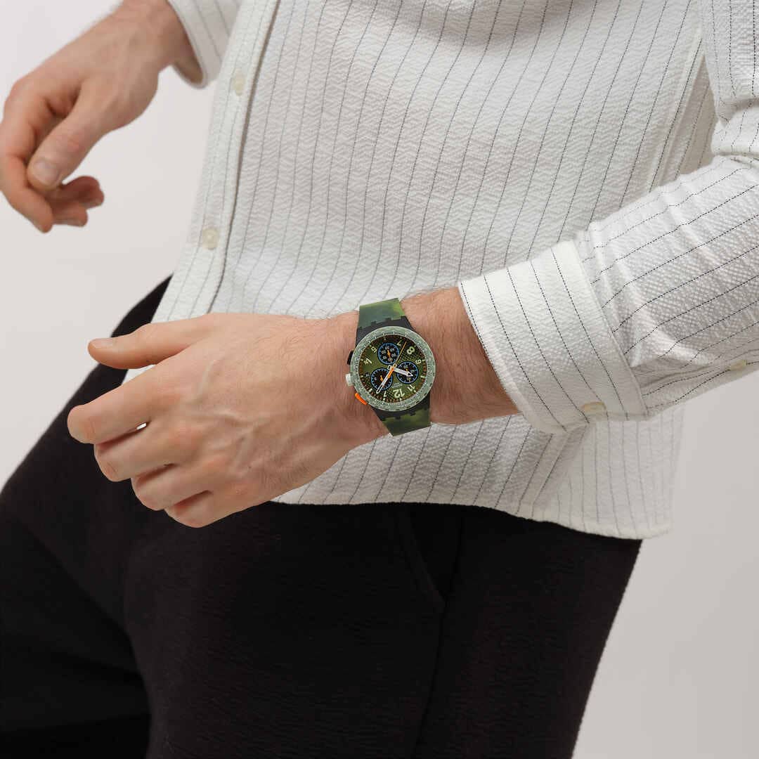 Swatch New Chrono Plastic SUSB423 Midday Camo Herrenuhr • Chronograph • Camouflage-Design, Bild 6