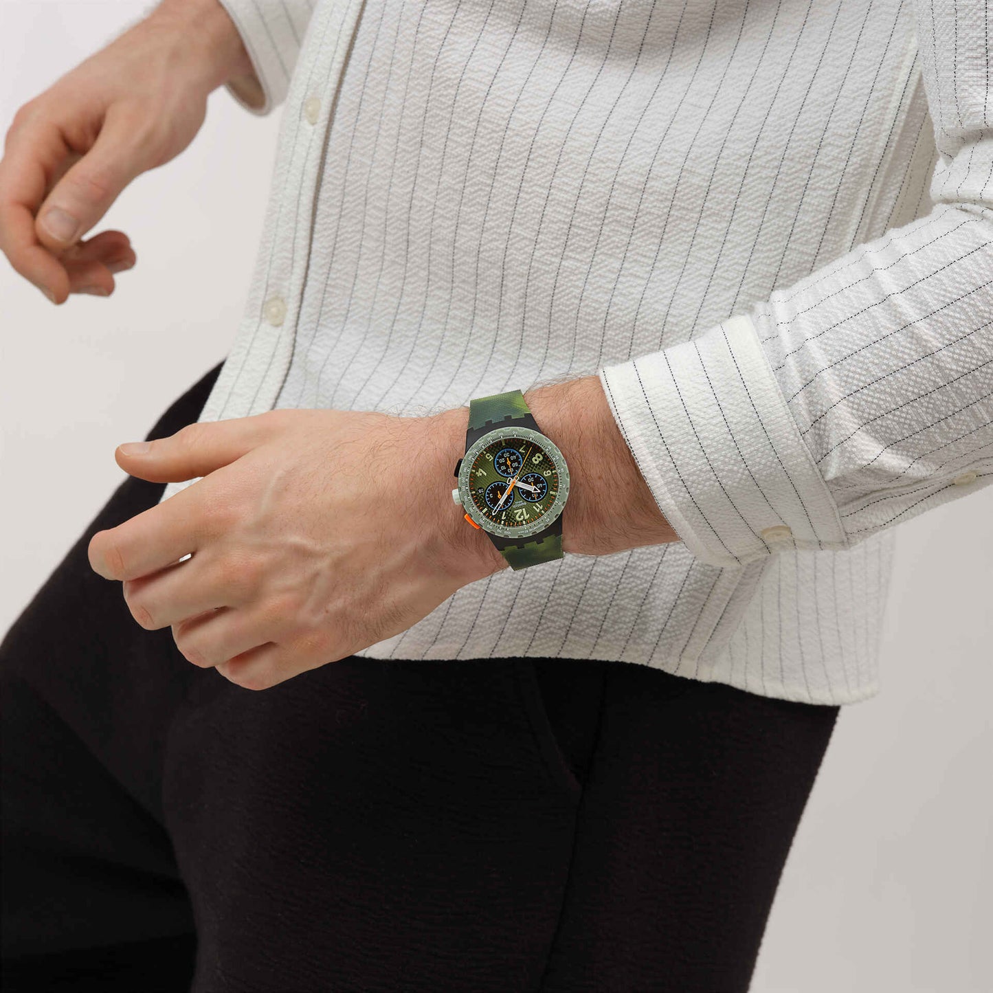 Swatch New Chrono Plastic SUSB423 Midday Camo Herrenuhr • Chronograph • Camouflage-Design, Bild 2