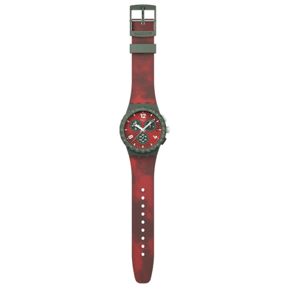 Swatch New Chrono Plastic SUSG410 Crimsonfoliage Armbanduhr • Quarzwerk • Chrono-Design, Bild 4