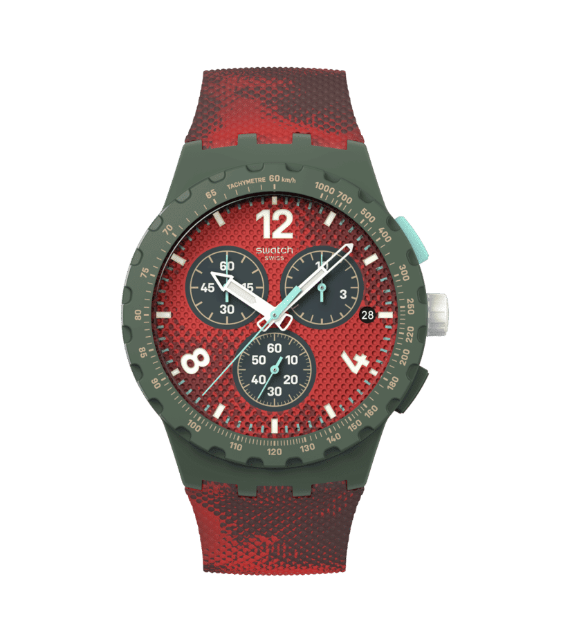Swatch New Chrono Plastic SUSG410 Crimsonfoliage Armbanduhr • Quarzwerk • Chrono-Design