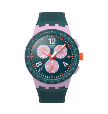 Swatch New Chrono Plastic SUSP400 Herrenuhr Rosé • Chronograph • Kunststoffgehäuse, Bild 3