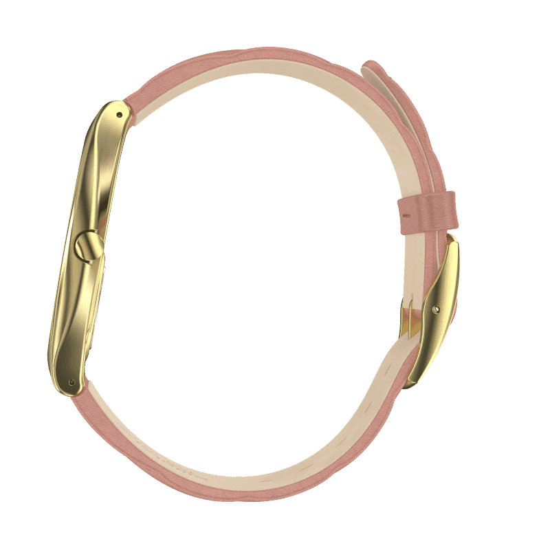 Swatch Irony SYXG114 Damenuhr Rosa • Goldfarben-PVD-Edelstahlgehäuse • Geprägtes Lederarmband, Bild 8