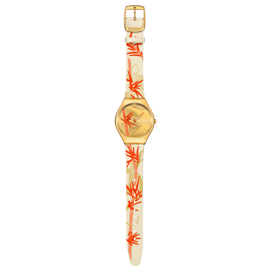 Swatch Skin Irony SYXZ105 Armbanduhr Goldfarben • Hauchdünnes Quarzwerk • Leuchtzeigerwerk, Bild 4