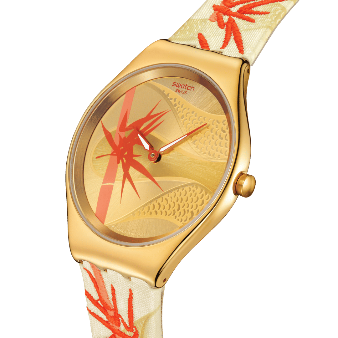 Swatch Skin Irony SYXZ105 Armbanduhr Goldfarben • Hauchdünnes Quarzwerk • Leuchtzeigerwerk, Bild 3
