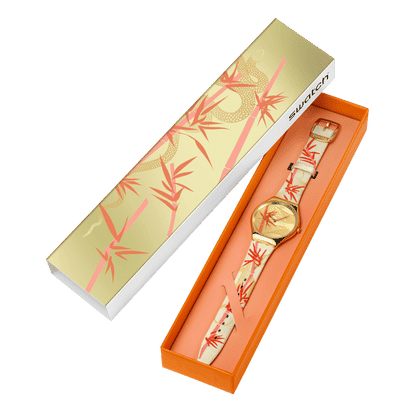 Swatch Skin Irony SYXZ105 Armbanduhr Goldfarben • Hauchdünnes Quarzwerk • Leuchtzeigerwerk, Bild 6