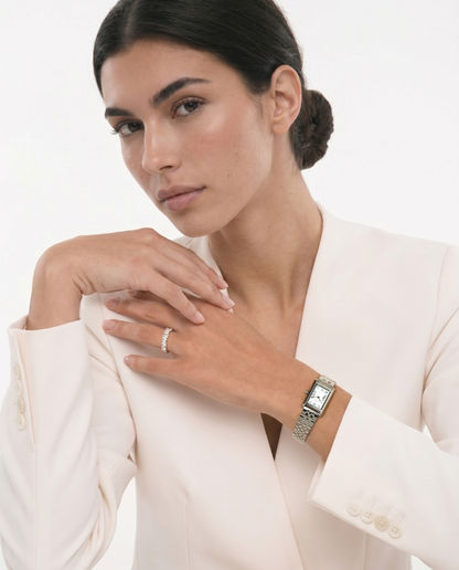 Mockberg Timeless MO875 Damen Armbanduhr Silber • Römische Ziffern • Mineralglas, Bild 11
