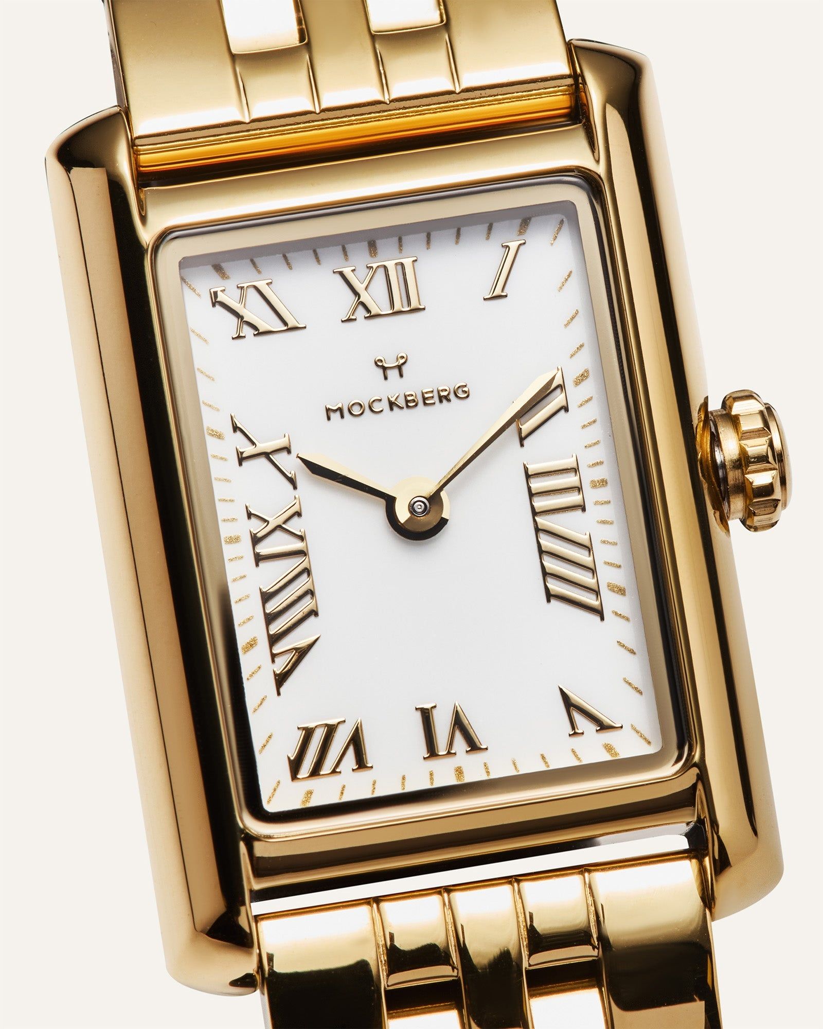 Mockberg Timeless MO874 Damen Armbanduhr Goldfarben • Römische Ziffern • Mineralglas, Bild 4