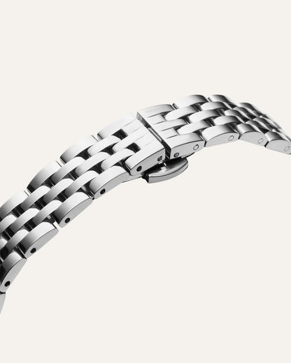 Mockberg Timeless MO875 Damen Armbanduhr Silber • Römische Ziffern • Mineralglas, Bild 5