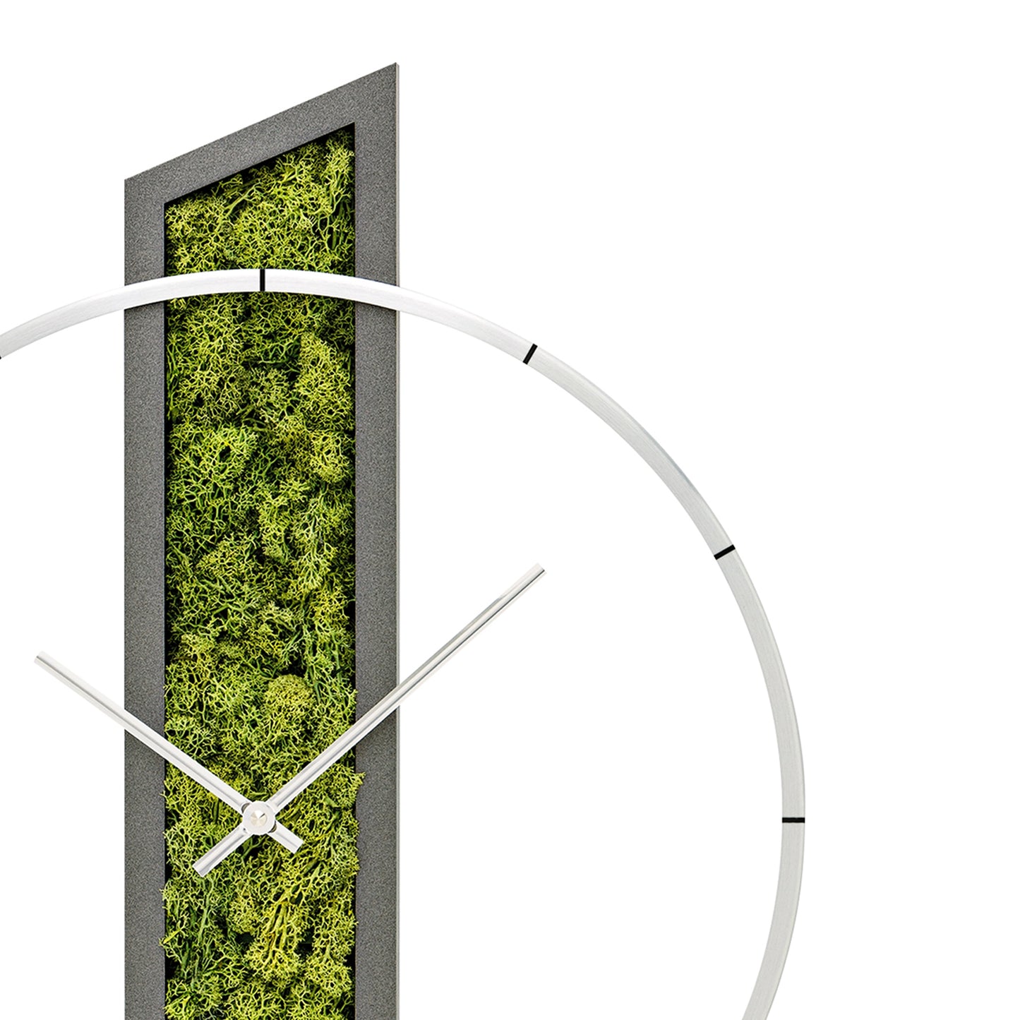 AMS Design W9605 Wanduhr • Massivholzgehäuse • Aluminium-Frontring