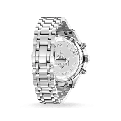 Thomas Sabo Rebel Urban WA0015-201-203 Herren Chronograph Silber • Mineralglas mit Saphirbeschichtung • 5 ATM Wasserdicht