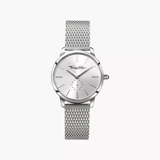 Thomas Sabo Glam Spirit WA0248-201-201 Damen Armbanduhr Silber • Milanaise-Armband aus Edelstahl • Mineralglas