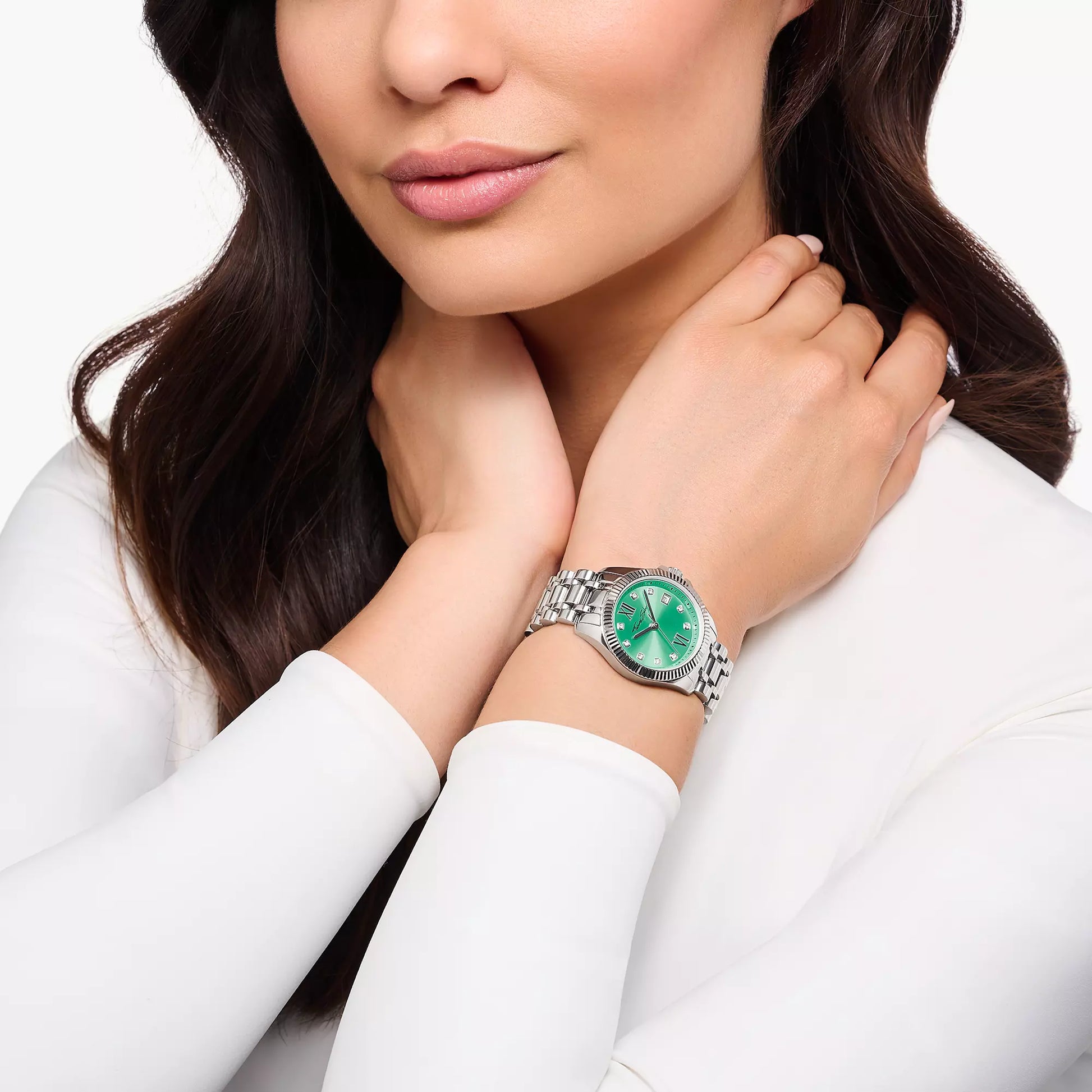 Thomas Sabo Divine WA0404-201-211 Damenuhr Grün • Mineralglas mit Saphirbeschichtung • 10 ATM wasserdicht, Bild 4
