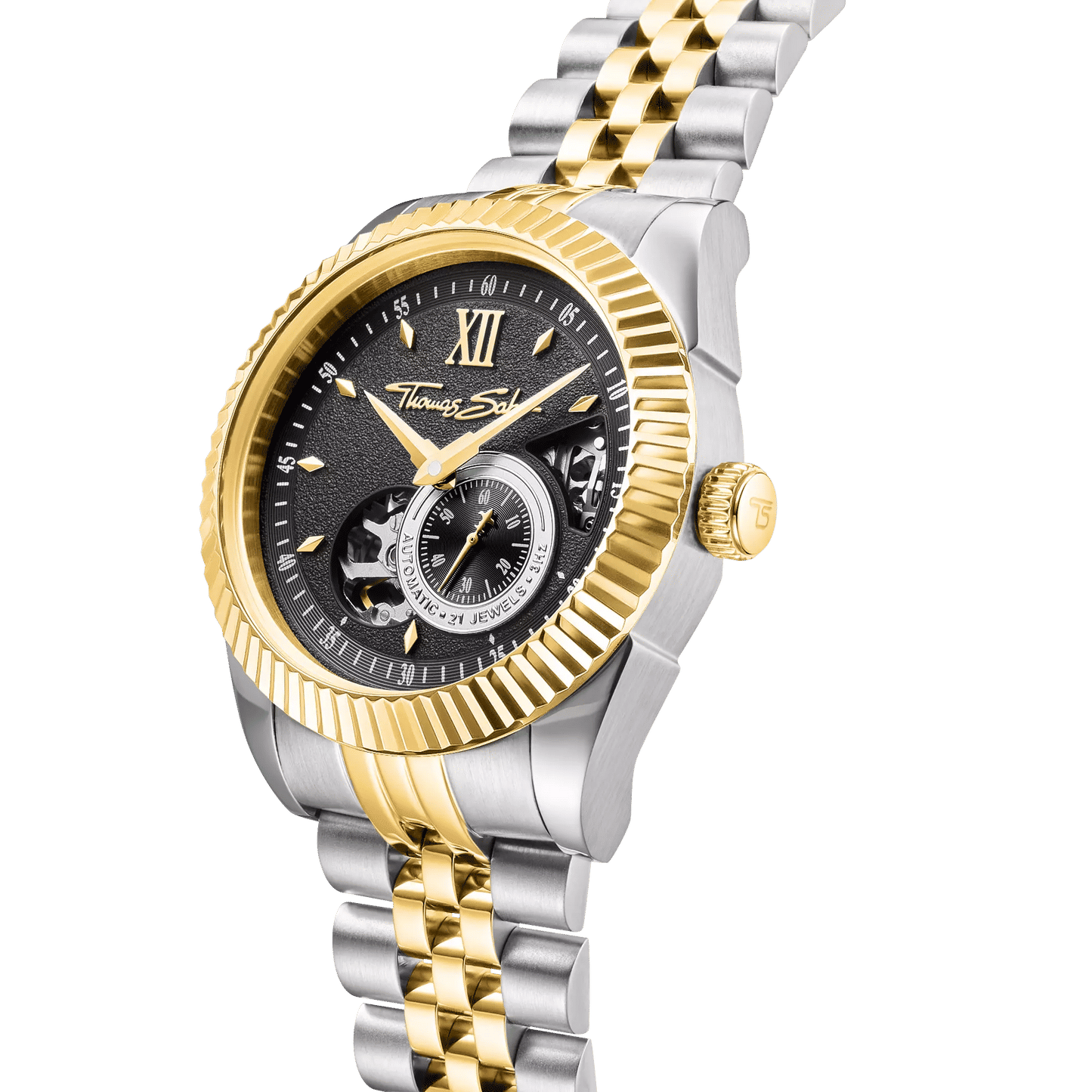 Thomas Sabo WA0412-291-203 Herrenuhr Bicolour • Automatikwerk Miyota 8N40 • Saphirglas mit Antireflexbeschichtung, Bild 2