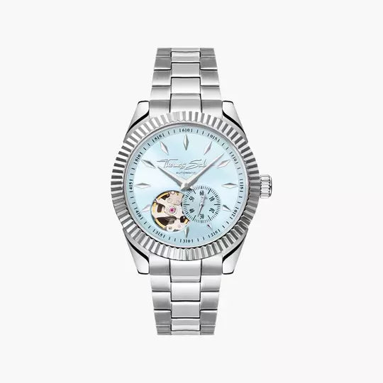 Thomas Sabo WA0417-201-209 Unisex Armbanduhr Eisblau • Automatikwerk Miyota 8N40 • Saphirglas