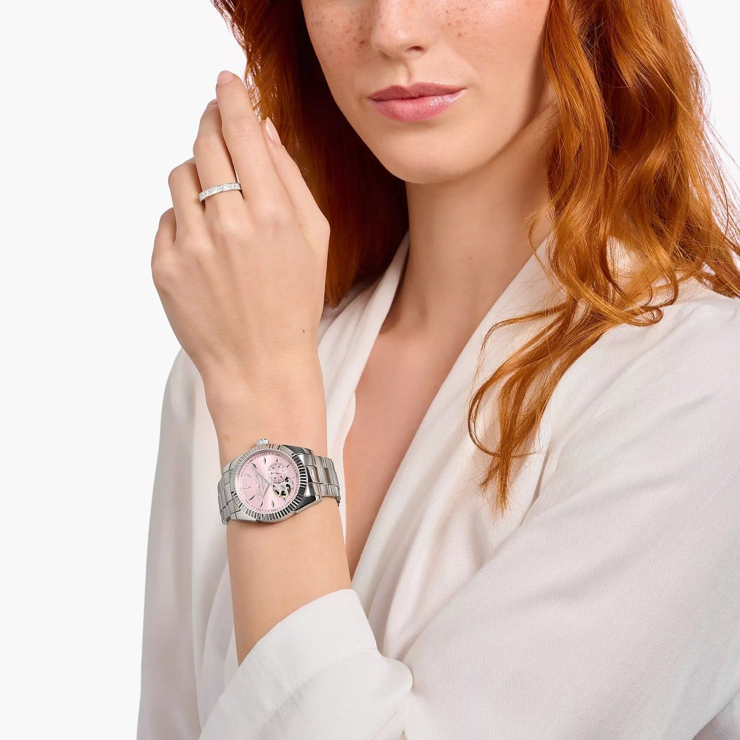 Thomas Sabo WA0418-201-204 Damen Armbanduhr Silber/Pink • Automatikwerk Miyota 8N40 • Saphirglas entspiegelt, Bild 4
