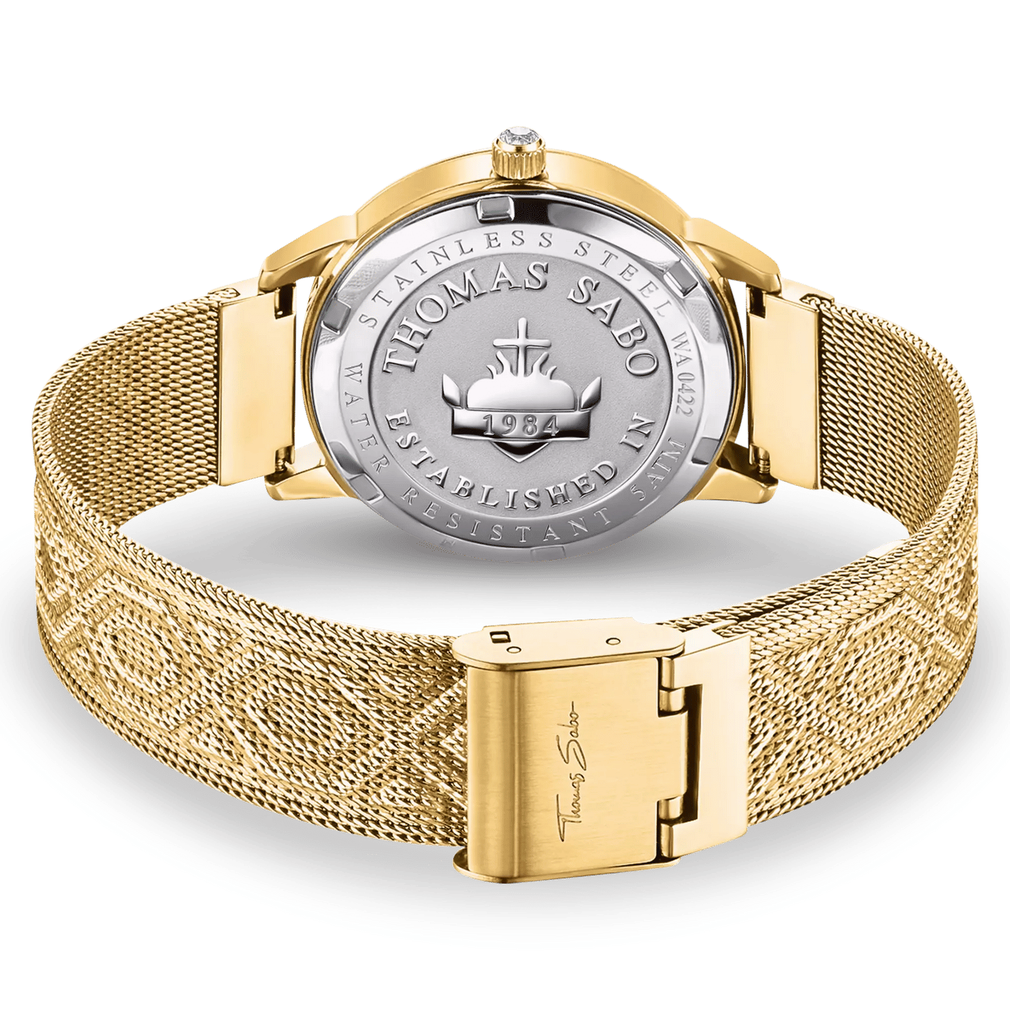 Thomas Sabo Spirit Magic Garden WA0422-264-207 Damenuhr Schwarz-Gold • Milanaise-Armband • Mineralglas mit