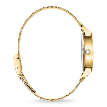 Thomas Sabo Spirit Magic Garden WA0422-264-207 Damenuhr Schwarz-Gold • Milanaise-Armband • Mineralglas mit