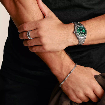 Thomas Sabo Rebel at Heart Revive WA0426-201-201 Unisex Armbanduhr Rauchergrün • Miyota Uhrwerk • Saphirbeschichtetes
