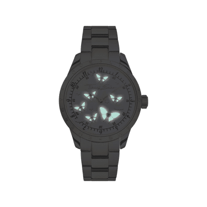Thomas Sabo WA0433-291-202 Damenuhr Schmetterlinge Bicolor 34mm • Saphirbeschichtetes Mineralglas • MIYOTA GL34 Uhrwerk