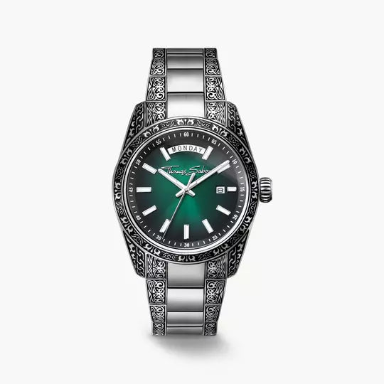 Thomas Sabo Rebel at Heart Revive WA0440-201-211 Herren • Graviertes Edelstahldesign • 5 ATM Wasserdicht