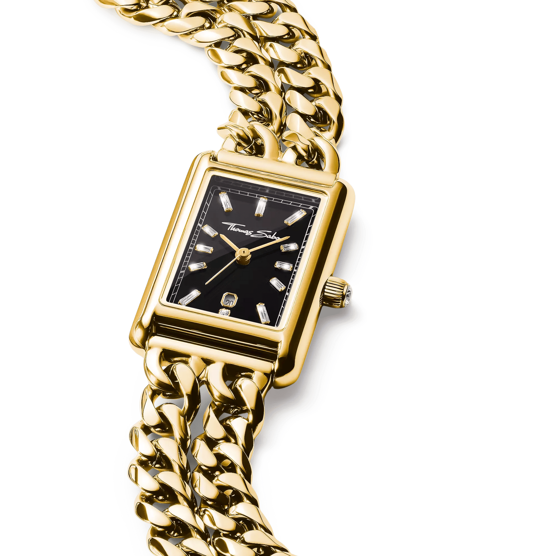 Thomas Sabo Bold Elegance WA0452-291-203 Damenuhr Schwarz • Mineralglas mit Saphirbeschichtung • Zirkonia-Steine, Bild 3