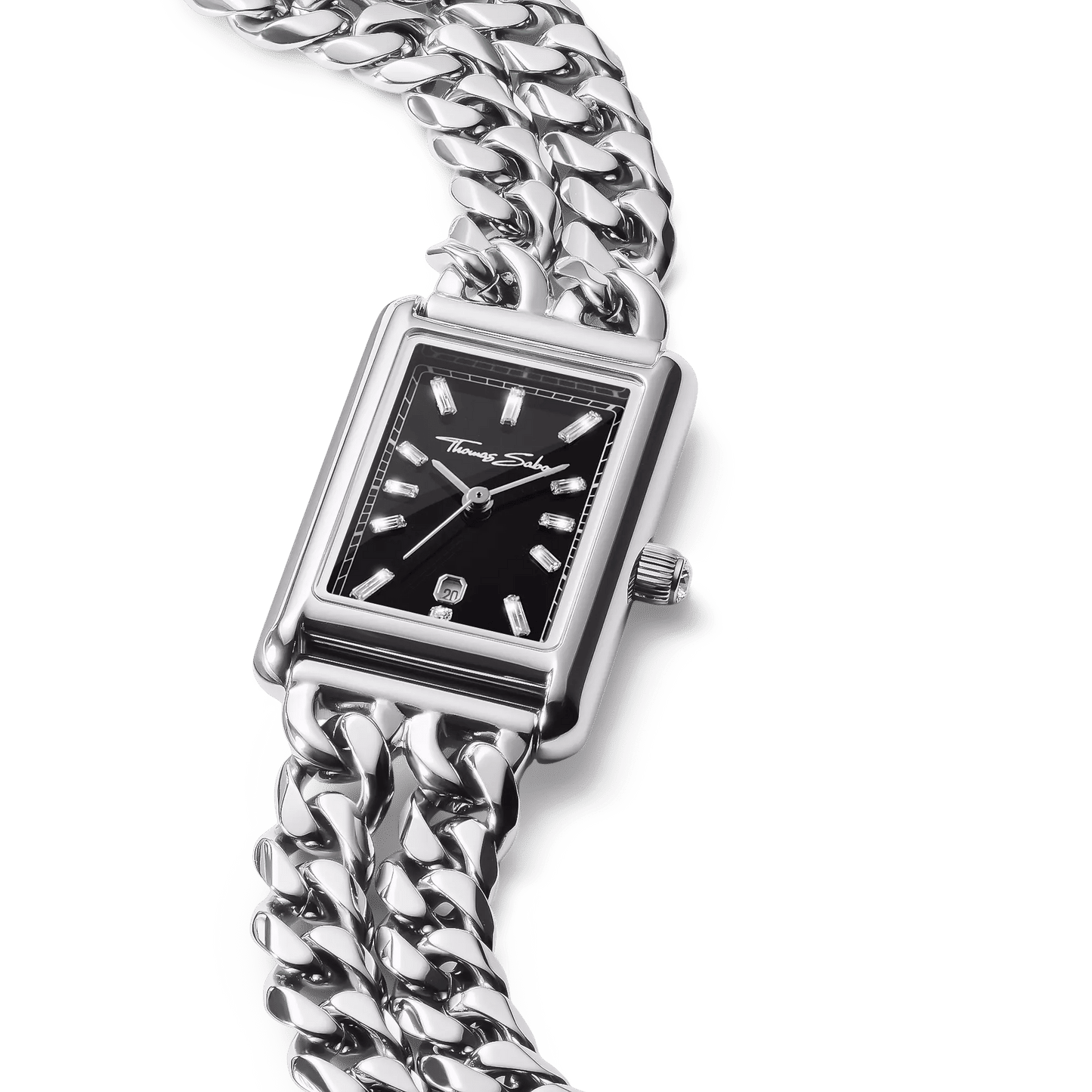 Thomas Sabo Bold Elegance WA0453-201-203 Damenuhr Schwarz • Mineralglas mit Saphirbeschichtung • Zirkonia-Steine, Bild 3