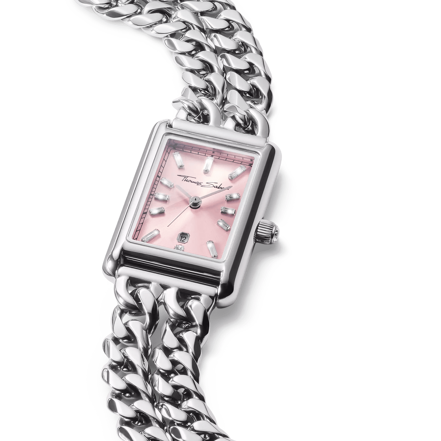 Thomas Sabo Bold Elegance WA0454-201-204 Damenuhr Pink • Mineralglas mit Saphirbeschichtung • 3 ATM Wasserdicht, Bild 3