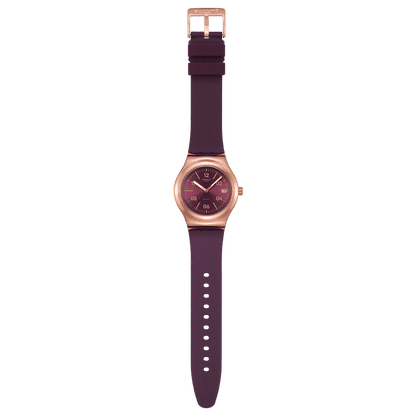 Swatch Sistem 51 Irony YIG401 Armbanduhr Burgunderrot • Automatikwerk mit 90 Stunden Gangreserve • Leuchtzeiger mit