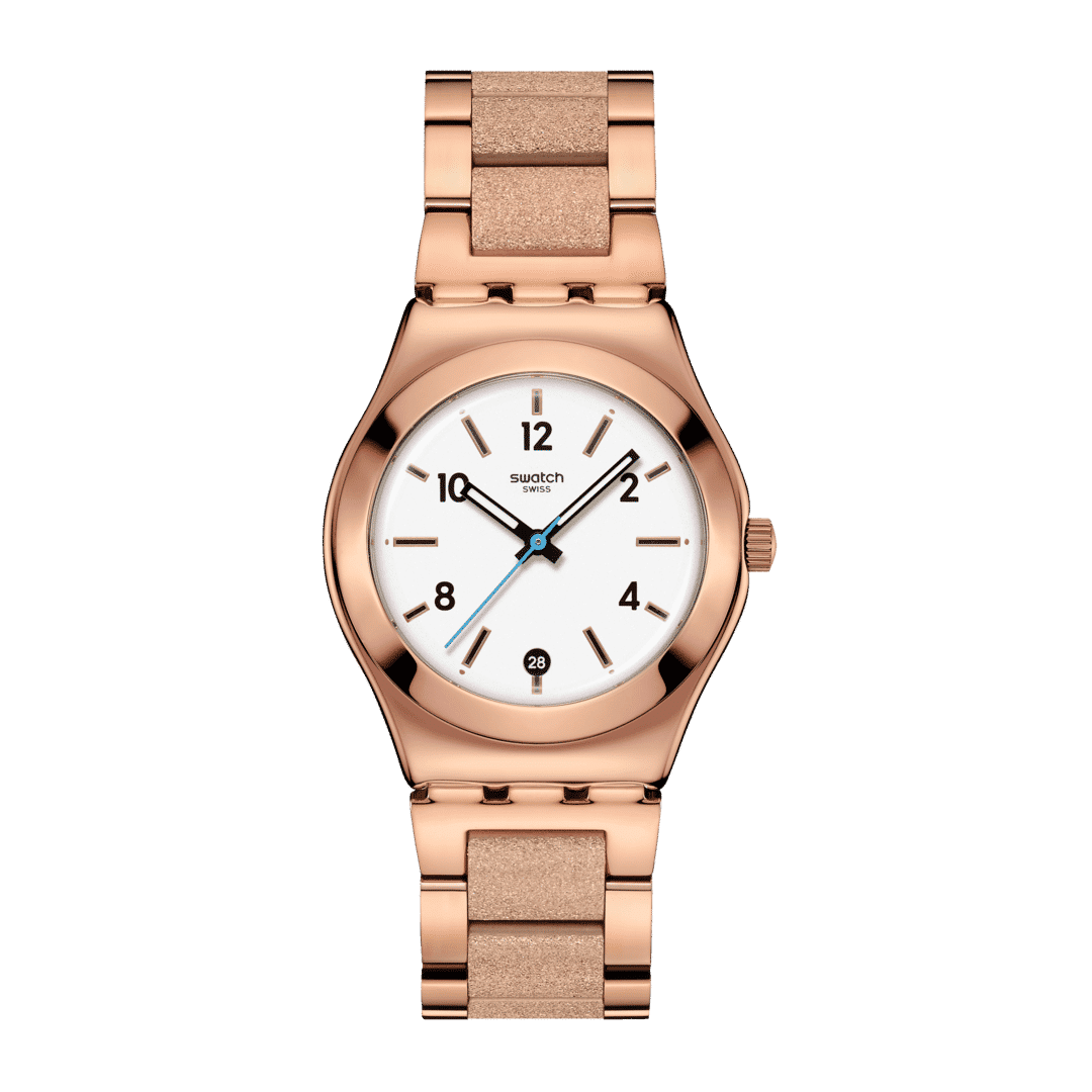 Swatch Irony Medium YLG414G Damenuhr Roségold • Edelstahl mit Roségold-PVD • Leuchtende Zeiger, Bild 4