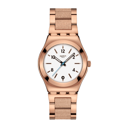Swatch Irony Medium YLG414G Damenuhr Roségold • Edelstahl mit Roségold-PVD • Leuchtende Zeiger, Bild 4