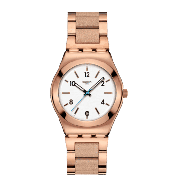 Swatch Irony Medium YLG414G Damenuhr Roségold • Edelstahl mit Roségold-PVD • Leuchtende Zeiger, Bild 8
