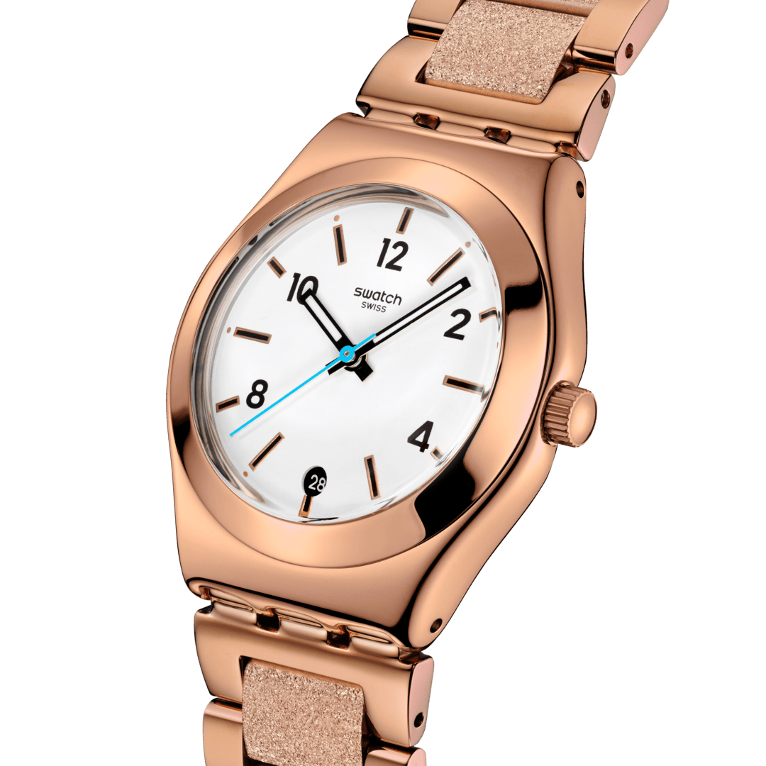 Swatch Irony Medium YLG414G Damenuhr Roségold • Edelstahl mit Roségold-PVD • Leuchtende Zeiger, Bild 3