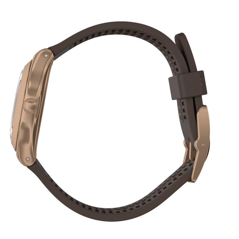 Swatch Irony Medium YLG701 Brownee Damen Armbanduhr • Roségold PVD-Gehäuse • Silikon-Armband, Bild 6