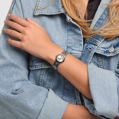 Swatch Irony XS YSS300G Damenuhr Silber • Poliertes Edelstahlgehäuse • Triple-Link-Armband, Bild 7