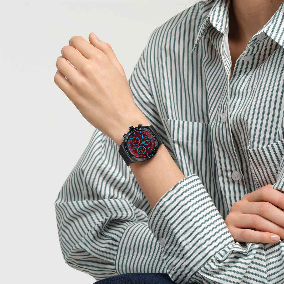 Swatch Irony Chrono New YVB417 Herren • Chronograph • Crimson Mystique, Bild 7