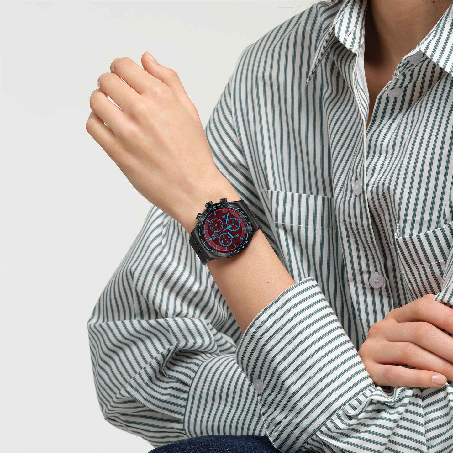 Swatch Irony Chrono New YVB417 Herren • Chronograph • Crimson Mystique, Bild 5