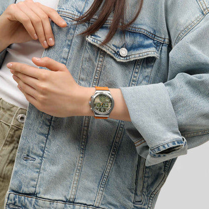 Swatch Irony Chrono New YVS101 Herren Armbanduhr Hellbraun • Tachymeter-Lünette • Leuchtzeiger, Bild 7