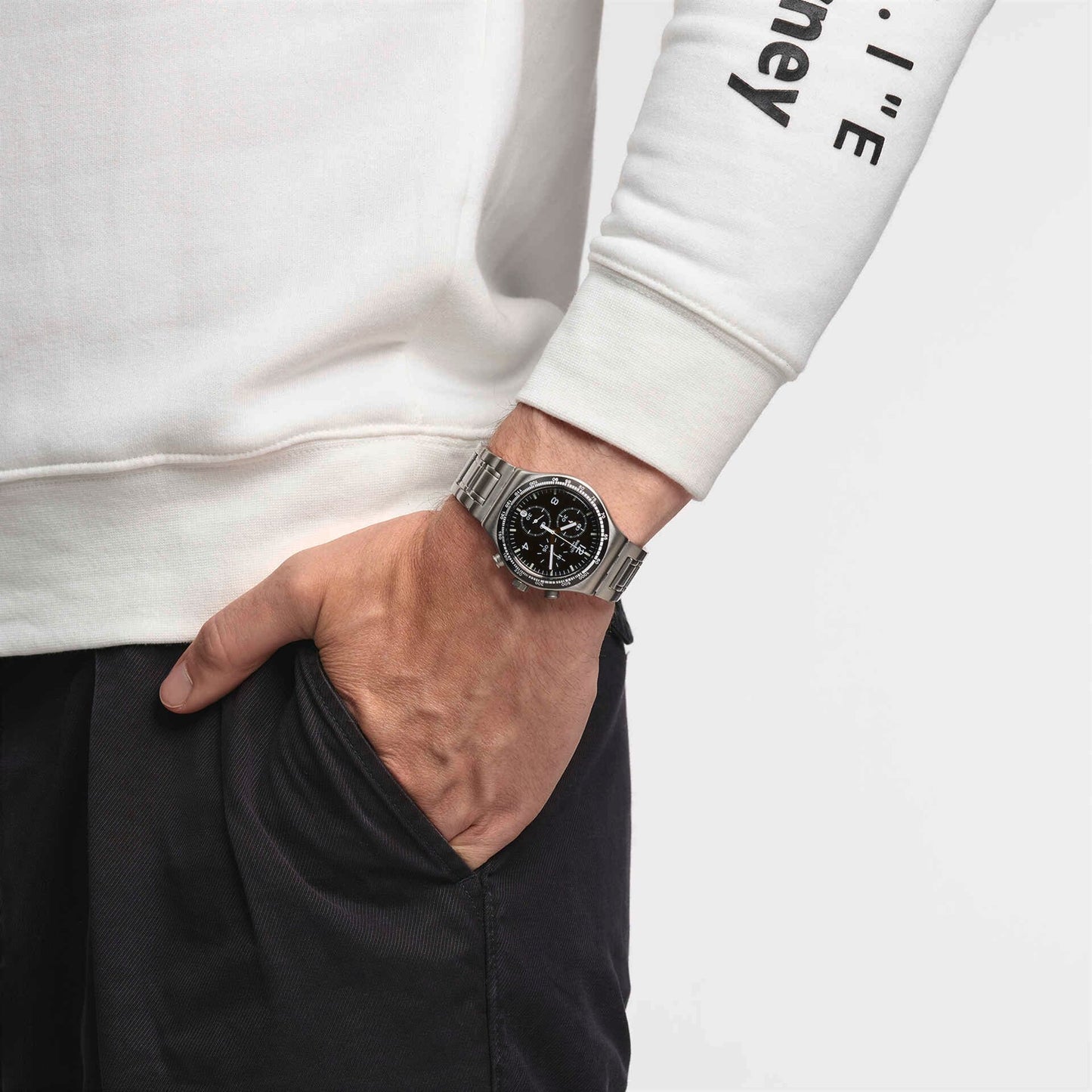 Swatch Irony Chrono New YVS444GC Herren Armbanduhr Schwarz • Chronograph • Edelstahlgehäuse, Bild 2