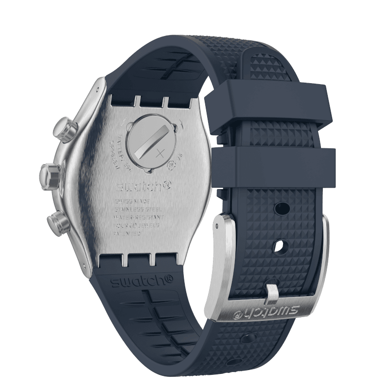 Swatch Irony Chrono New YVS454 Herren Armbanduhr Blau • Edelstahlgehäuse • Chronograph, Bild 5
