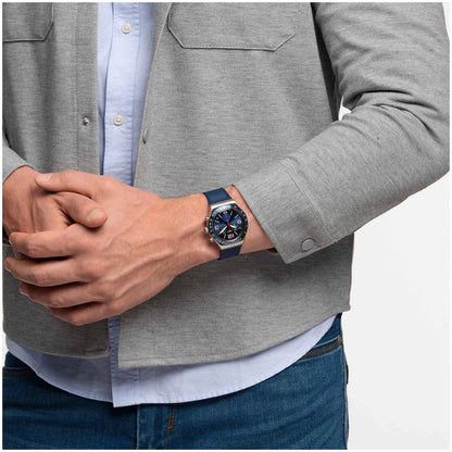 Swatch Irony Chrono New YVS454 Herren Armbanduhr Blau • Edelstahlgehäuse • Chronograph, Bild 2