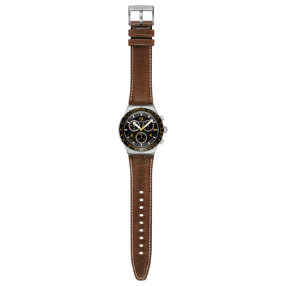 Swatch Irony Chrono New YVS530 Herren Armbanduhr Schwarz • Chronograph mit Leuchtzeigern • Datumsanzeige, Bild 4